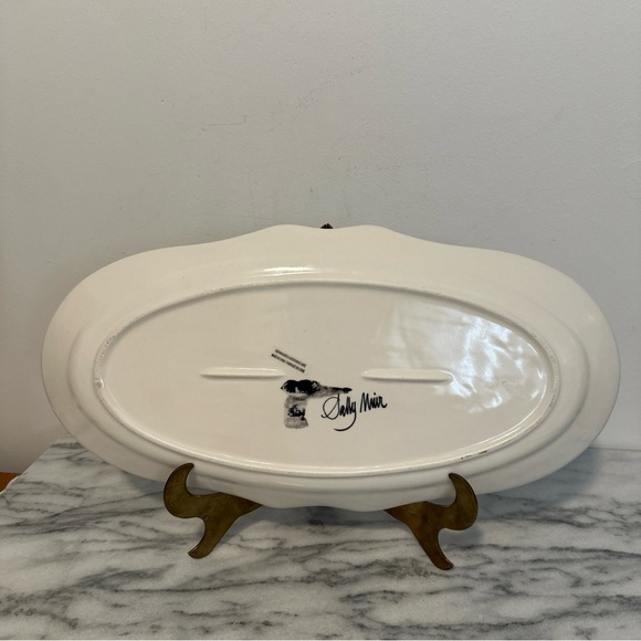Anthropologie Sally Muir Dachshund Decorative Plate NWOT - Picture 3 of 11